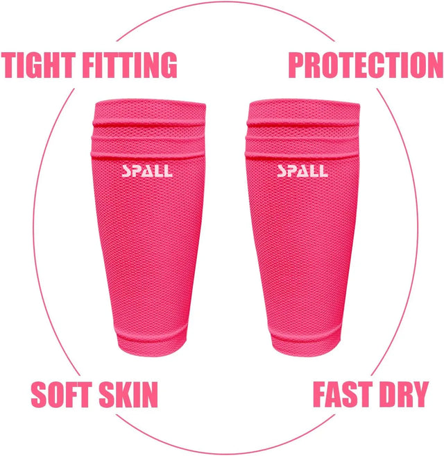 Soccer Shin Guards Sleeves With Optimized Insert Pocket Shin Pad Compression Sleeves Leg Performance Support For Youth And Adult(9085) | Ideal for All Surfaces, Kids & Adults | Match-Ready