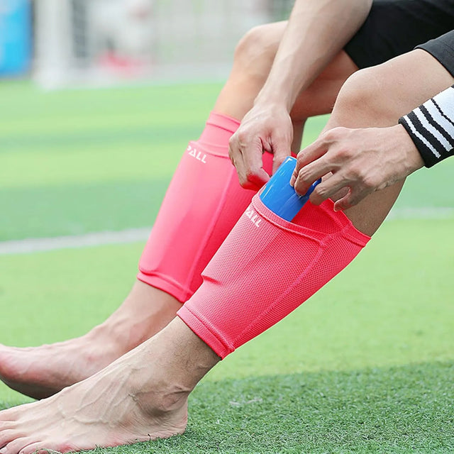 Soccer Shin Guards Sleeves With Optimized Insert Pocket Shin Pad Compression Sleeves Leg Performance Support For Youth And Adult(9085) | Ideal for All Surfaces, Kids & Adults | Match-Ready