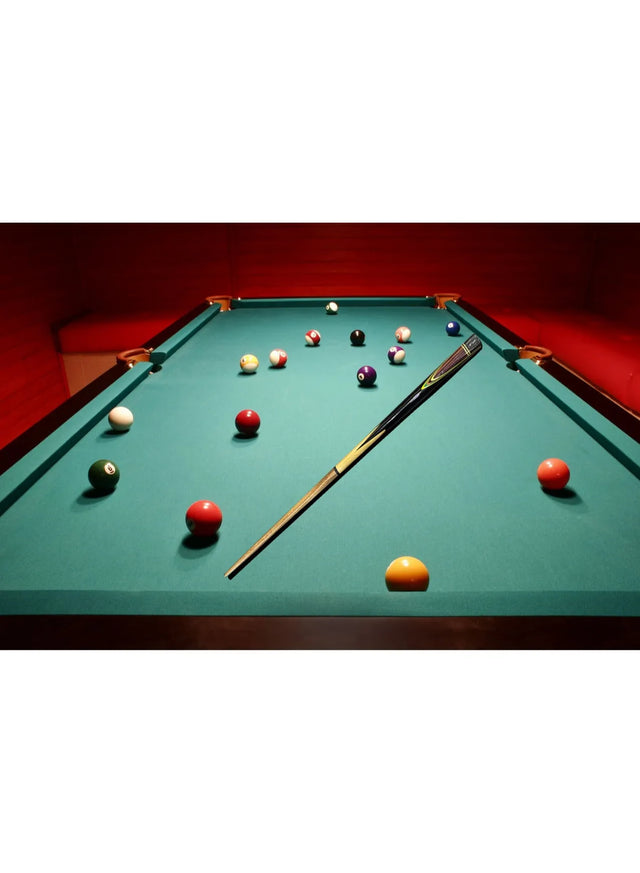 Snooker Cue Stick Play Billiard Pool Sticks Wood Material Straight Feel Good Beautiful Entertainment Snooker Billiard Tool (24343) | Ideal for All Surfaces, Kids & Adults | Match-Ready | Includes Pump