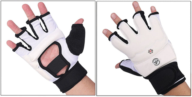 Taekwondo Gloves hand Protectors Half Finger Set Support Fit For Sparring Martial Arts Boxing Training Taekwondo Karate For Men | Ideal for All Surfaces, Kids & Adults | Match-Ready | Includes Pump & Needle