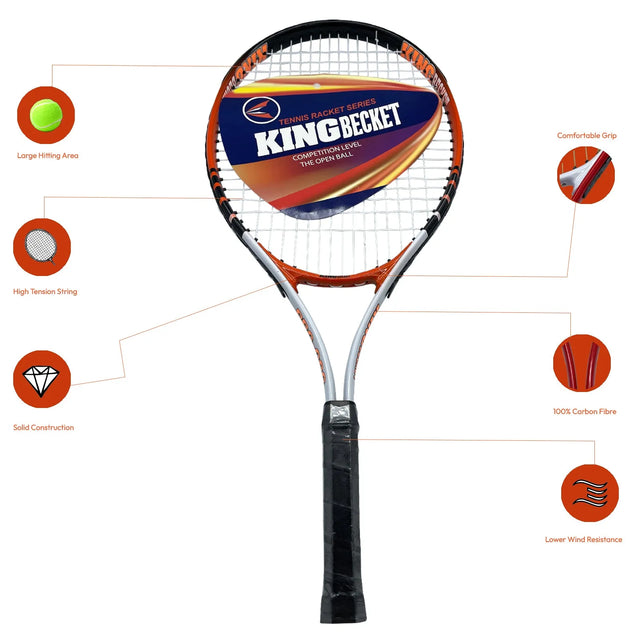Tennis Rackets Super Value Set with Pre Strung Comfortable Handle 27'' Tennis Racquet for Beginner And Professionals | Ideal for All Surfaces, Kids & Adults | Match-Ready | Includes Pump & Needle
