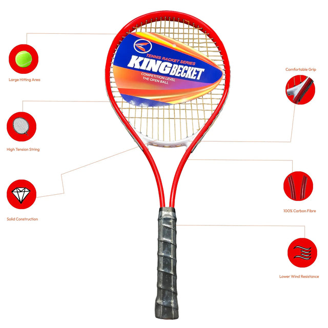 Tennis Rackets Super Value Set with Pre Strung Comfortable Handle 27'' Tennis Racquet for Beginner And Professionals | Ideal for All Surfaces, Kids & Adults | Match-Ready | Includes Pump & Needle