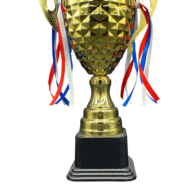Gold Plated Trophy With Black Base For School Ceremony Appreciation Gift Sports Tournaments Competitions Sports Awards | Ideal for All Surfaces, Kids & Adults | Match-Ready | Includes Pump & Needle
