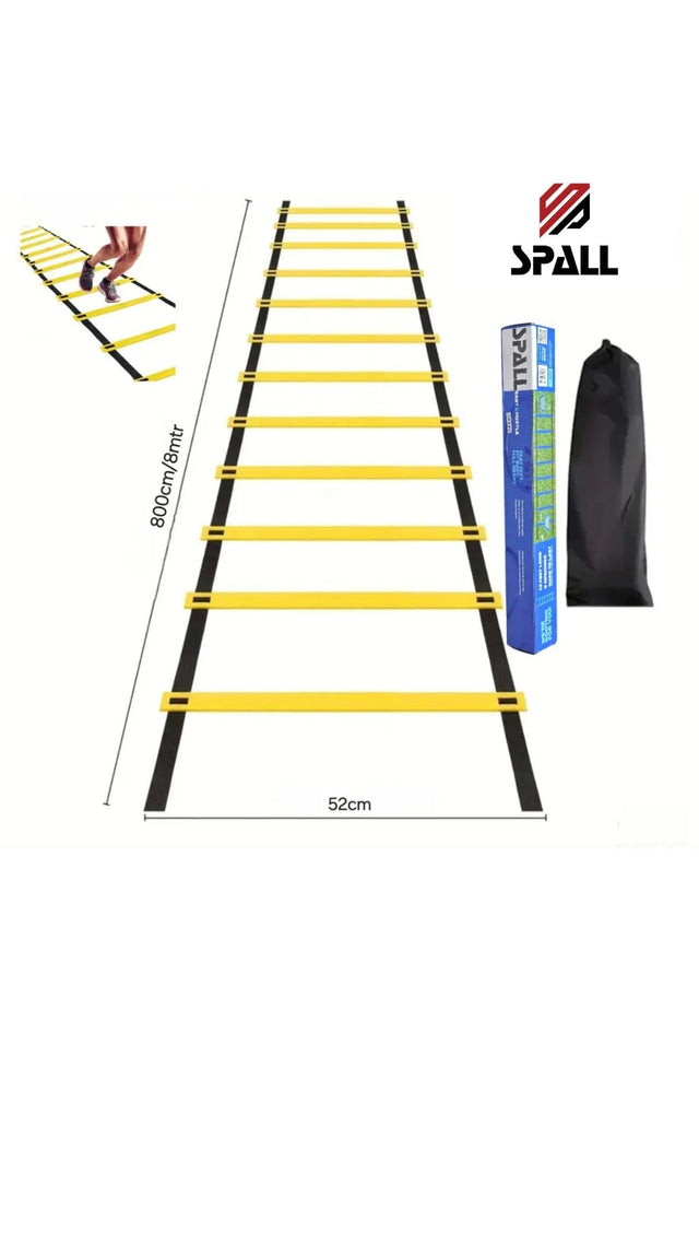Agility Training Ladder for Speed and Agility – Flat Rung Ladder with Carrying Bag for Enhanced Footwork and Quickness – Ideal for Coaches, Athletes, and Home Training