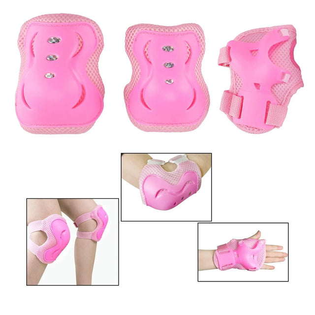 Kids Bike Helmet Set Skateboard Knee Pads - Kids Helmet Elbow Pads Wrist Guards Adjustable for 3~10yrs Girl Boy Kids Protective Gear Set for Sport Cycling Bike Roller Skating Scooter