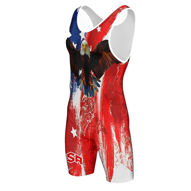 Wrestling Suit Multicolor Red White (SI-7047) | Ideal for All Surfaces, Kids & Adults | Match-Ready | Includes Pump & Needle | Durable & Long-Lasting Performance