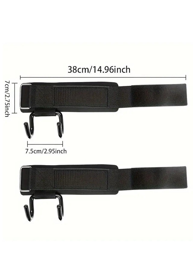 Wrist Hooks For Squats, Weight Lifting, Pull Ups, Horizontal Bar, Sports Entertainment, Strength Training Hand Assist Hook (232615)