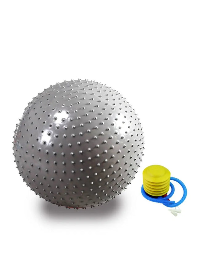 EVA Deep Tissue Massage Yoga Ball Pilates Anti Burst Exercise Ball Heavy Duty Fitness Ball (MB-65) | Ideal for All Surfaces, Kids & Adults | Match-Ready | Includes Pump & Needle | Durable & Long-Lasting