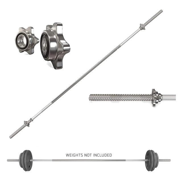 Solid Chrome Barbell Bars ? Heavy-Duty Weight Lifting Bar for Intense Workouts 1584 | Ideal for All Surfaces, Kids & Adults | Match-Ready | Includes Pump & Needle | Durable & Long-Lasting Performance