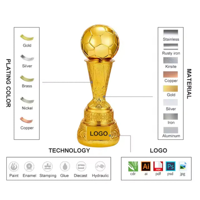 Golden Football Trophy with Red Ball ? Premium Award for Tournaments & Achievements 6808-38 | Ideal for All Surfaces, Kids & Adults | Match-Ready | Includes Pump & Needle | Durable & Long-Lasting Performance