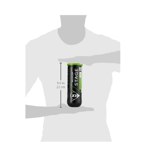 Dunlop Stage 1-3er Dose Tennis Balls | Ideal for All Surfaces, Kids & Adults | Match-Ready | Includes Pump & Needle | Durable & Long-Lasting Performance