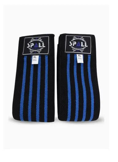 Spall Fitness Knee Wraps Compression Elasticity Weightlifting Squat Fitness For Gym Workout Cross Training For Men And Women | Ideal for All Surfaces, Kids & Adults | Match-Ready | Includes Pump & Needle