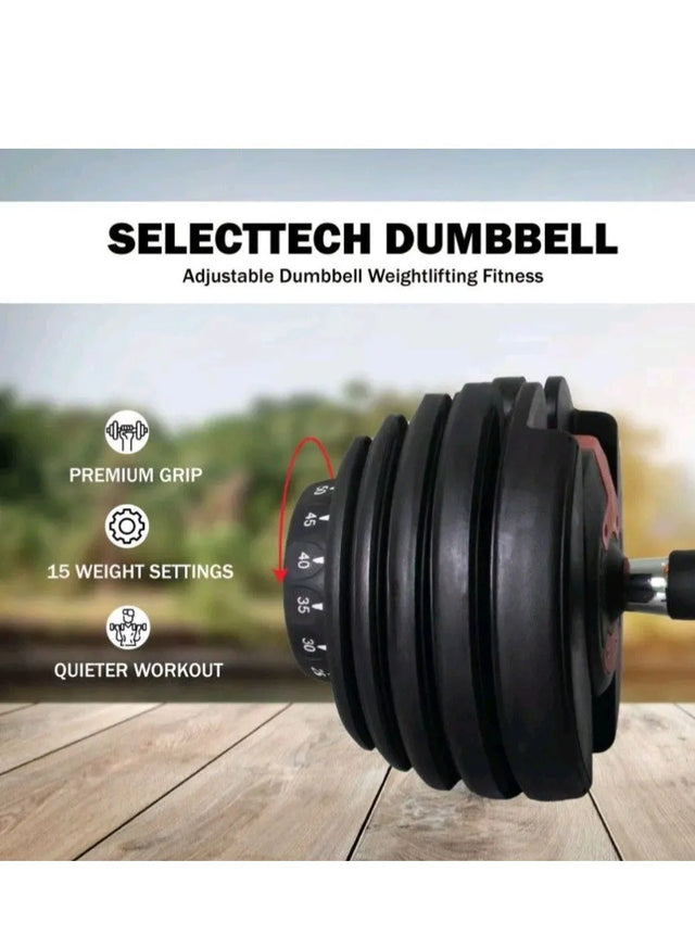 24KG PAIR of Smart ADJUSTABLE DUMBBELLS with Quick Automatic 15 Different Weights Adjustment and Weighing Board, For Home Gym Exercises and Workouts 2110320 | Ideal for All Surfaces, Kids & Adults