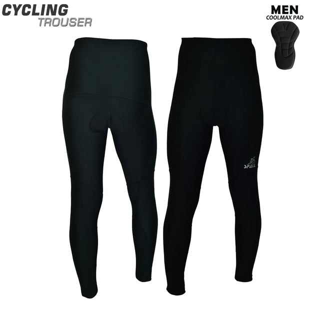 Spall Men's Long Cycling Pants Trouser Bike pants Tights Legging With 4D Sponge Padded | Ideal for All Surfaces, Kids & Adults | Match-Ready | Includes Pump & Needle | Durable & Long-Lasting Performance
