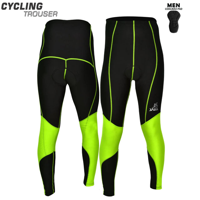 Spall Men's Long Cycling Pants Trouser Bike pants Tights Legging With 4D Sponge Padded | Ideal for All Surfaces, Kids & Adults | Match-Ready | Includes Pump & Needle | Durable & Long-Lasting Performance