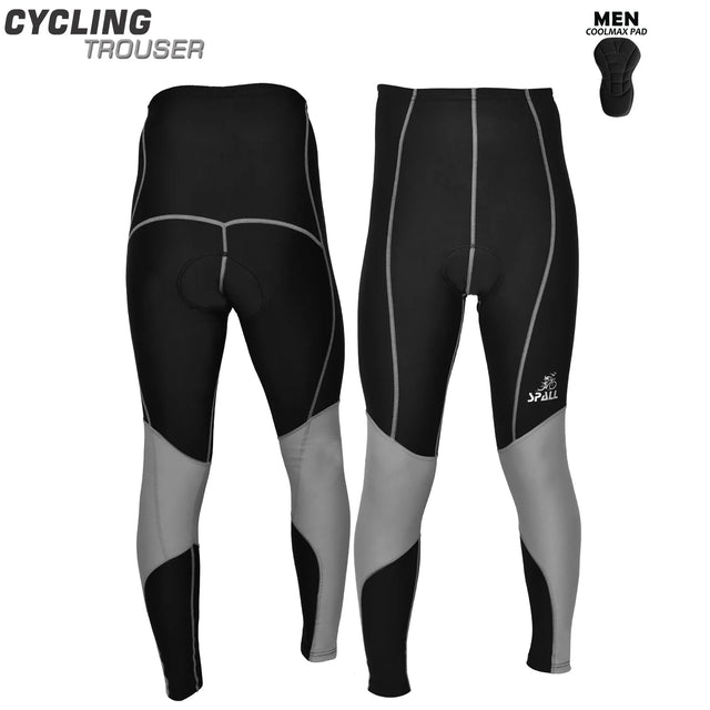 Spall Men's Long Cycling Pants Trouser Bike pants Tights Legging With 4D Sponge Padded | Ideal for All Surfaces, Kids & Adults | Match-Ready | Includes Pump & Needle | Durable & Long-Lasting Performance