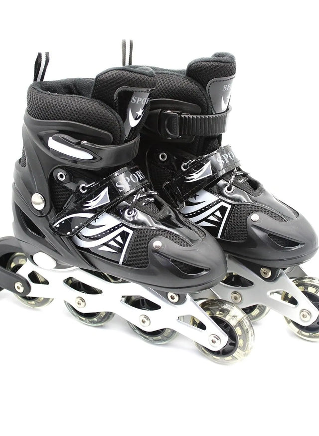 Full Set Single Flash S/M/L Children's Roller Skates Adult Roller Skates Adjustable Skates 905 | Ideal for All Surfaces, Kids & Adults | Match-Ready | Includes Pump & Needle | Durable & Long-Lasting Performance