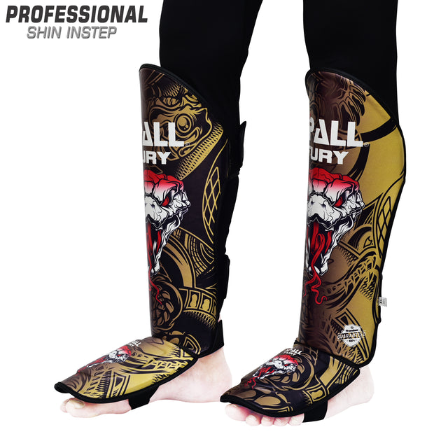 Shin Instep Guards For Durable Professional MMA Equipment Kickboxing Muay Thai Martial Arts Sparring Practice And Training Perfect For Men Women | Ideal for All Surfaces, Kids & Adults | Match-Ready