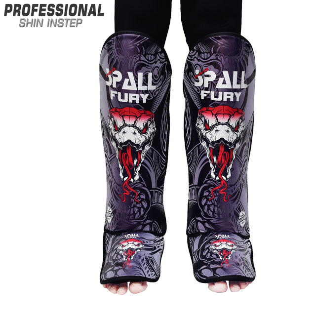 Shin In Step Guard S M L XL Gold Green Grey For Durable Professional MMA Equipment Kickboxing Martial Arts Sparring Practice And Training Perfect For Men And Women(SI-1358) | Ideal for All Surfaces
