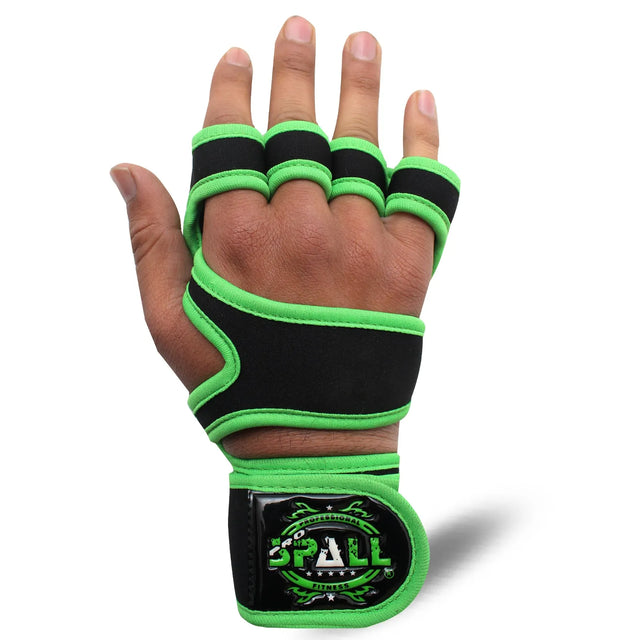 Half Finger Gym Weight Lifting Gloves Full Protection Workout Gloves For Gym Bike Training Fitness Dumbbell Pull Ups Exercise Breathable Super Lightweight(SI-6001) | Ideal for All Surfaces, Kids & Aduts