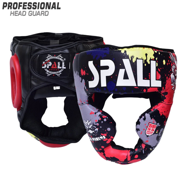 Head Guard S M L Green Black Red for Boxing Fighting Sparring Judo MMA Kickboxing Karate Muay Thai Training Safety Ear Protection for Men and Women By SPALL(SI-1229) | Ideal for All Surfaces, Kids & Adults