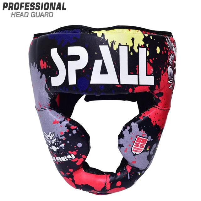 Head Guard S M L Green Black Red for Boxing Fighting Sparring Judo MMA Kickboxing Karate Muay Thai Training Safety Ear Protection for Men and Women By SPALL(SI-1229) | Ideal for All Surfaces, Kids & Adults