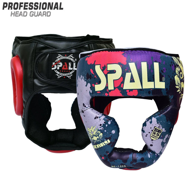 Head Guard S M L Green Black Red for Boxing Fighting Sparring Judo MMA Kickboxing Karate Muay Thai Training Safety Ear Protection for Men and Women By SPALL(SI-1229) | Ideal for All Surfaces, Kids & Adults
