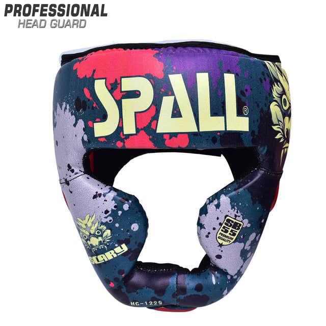 Head Guard S M L Green Black Red for Boxing Fighting Sparring Judo MMA Kickboxing Karate Muay Thai Training Safety Ear Protection for Men and Women By SPALL(SI-1229) | Ideal for All Surfaces, Kids & Adults