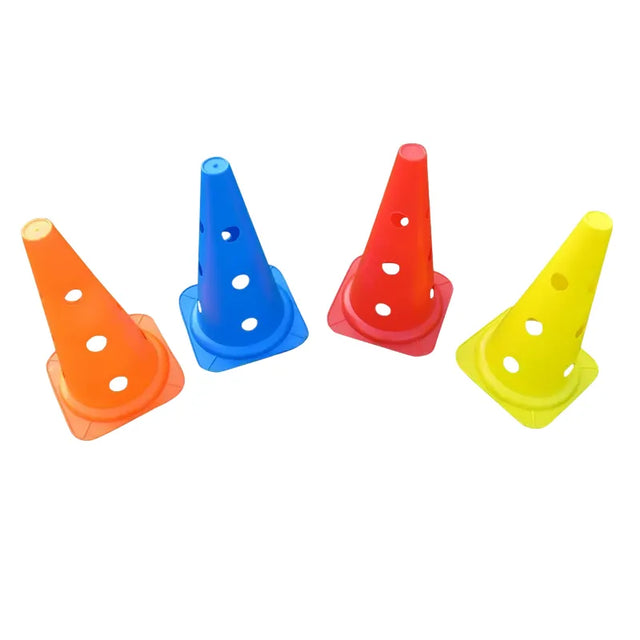 Speed Agility Training Cones with Hole Set 2 Height Levels | Ideal for All Surfaces, Kids & Adults | Match-Ready | Includes Pump & Needle | Durable & Long-Lasting Performance