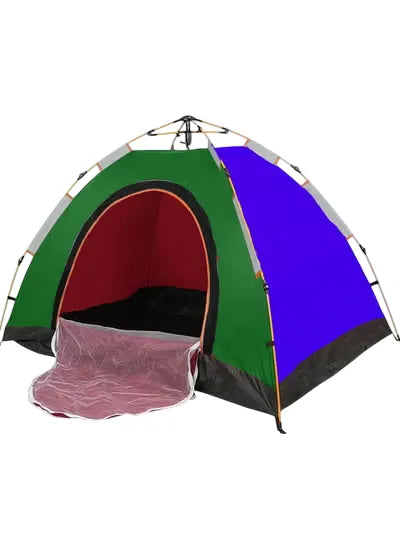 3 Person Camping Tent Automatic Instant Pop-Up Tent Lightweight Portable Tent Outdoor Camping Waterproof Camping Tent and 1 Doors with Carry Bag | Ideal for All Surfaces, Kids & Adults | Match-Ready