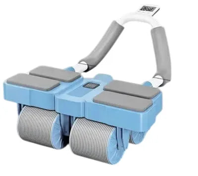4-Wheel Butterfly Ab Roller with Elbow Pads - Automatic Rebound Core Trainer for Home Fitness & Strength Training, Durable PVC Material | Ideal for All Surfaces, Kids & Adults | Match-Ready