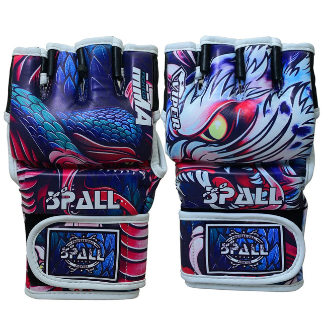 MMA Gloves Half Finger Grappling Gloves With Open Palms Punching Bag For Muay Thai Kickboxing Sparring Sanda Sparring Punching Bag Training And Combat(SI-2203) | Ideal for All Surfaces, Kids & Adults