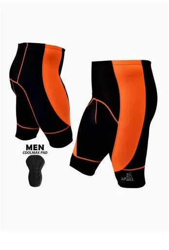 Spall Men's Padded Bike Shorts 3D Padding Mountain Biking Bicycle Riding | Ideal for All Surfaces, Kids & Adults | Match-Ready | Includes Pump & Needle | Durable & Long-Lasting Performance