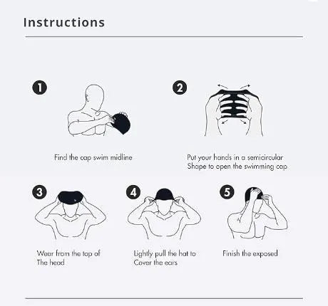 Swimming Cap Comfortable Rubber Swim Bubble Cap Waterproof High Elastic For Long Short And Curly Hair Curly Braids Silicone Shower Hat Keep Hairstyle | Ideal for All Surfaces, Kids & Adults | Match-Ready