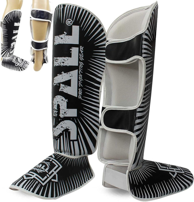 Shin In Step Guard XS S M L XL White Red Green F.Yellow Orange Black For Martial Arts Sparring Kickboxing Karate Boxing Gear And Training For Men And Women(SI-1141) | Ideal for All Surfaces, Kids & Adults