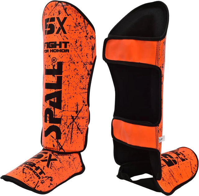 Shin In Step Guards S M L XL White Black Green Blue Red F.Green Orange For Martial Arts Muay Thai Sparring Kickboxing Taekwondo Karate And Boxing Gear(SI-1380) | Ideal for All Surfaces, Kids & Adults