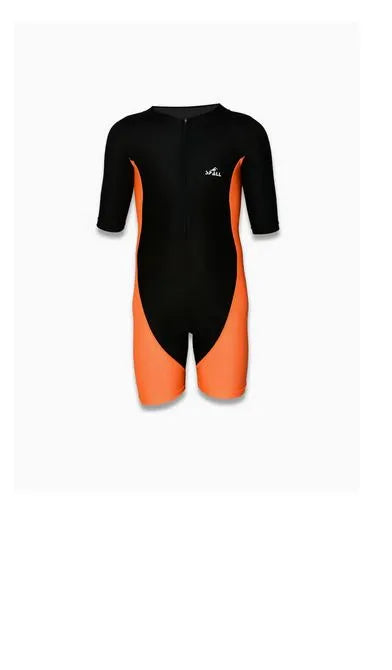 Swimming Short Sleeve Front Zipper Warm Shorty Diving Suite Sun Protection Suitable For Wakeboarding Diving Snorkeling Sailing | Ideal for All Surfaces, Kids & Adults | Match-Ready | Includes Pump & Needle