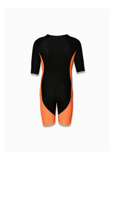 Swimming Short Sleeve Front Zipper Warm Shorty Diving Suite Sun Protection Suitable For Wakeboarding Diving Snorkeling Sailing | Ideal for All Surfaces, Kids & Adults | Match-Ready | Includes Pump & Needle