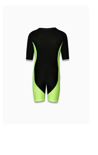 Swimming Short Sleeve Front Zipper Warm Shorty Diving Suite Sun Protection Suitable For Wakeboarding Diving Snorkeling Sailing | Ideal for All Surfaces, Kids & Adults | Match-Ready | Includes Pump & Needle