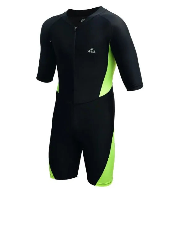 Spall Swimming Short Sleeve Front Zipper Warm Shorty Diving Suit Sun Protection Suitable for Wakeboarding Diving Snorkeling Sailing | Ideal for All Surfaces, Kids & Adults | Match-Ready | Includes Pump & Needle