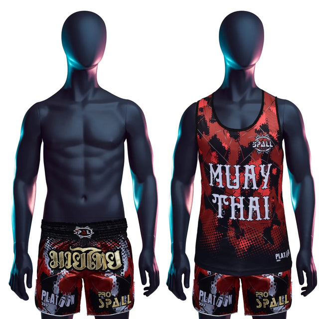 Men's Gym Tank Tops Workout Muscle Tee Training Bodybuilding Fitness Sleeveless Muay Thai Sport Boxing Workout Tank Top Gloves Boxer Fan Gift Tank Top(SI-3252) | Ideal for All Surfaces, Kids & Adults