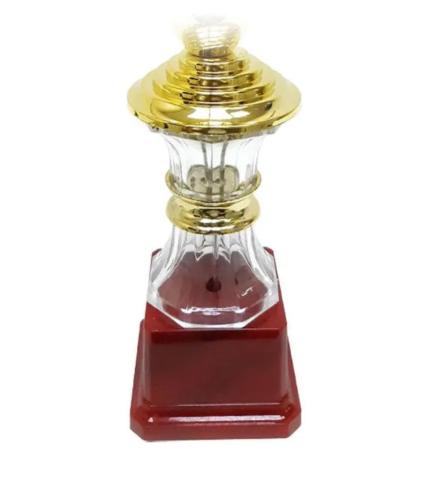 Gold Trophy Cup Height 31 cm Width 10 cm Depth 7 cm Gold Base Red For Sports Awards Tournaments Winner Champions League Competitions Appreciation Gift(YK-019) | Ideal for All Surfaces, Kids & Adults