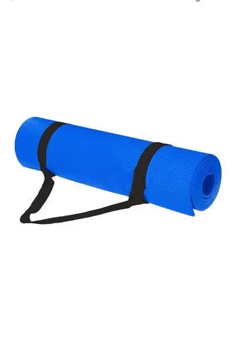 Yoga Mat With Strap Included 6mm Thick Non Slip Fast Drying Professional Waterproof Ideal For Fitness Home Gym Workouts Both Men And Women | Ideal for All Surfaces, Kids & Adults | Match-Ready