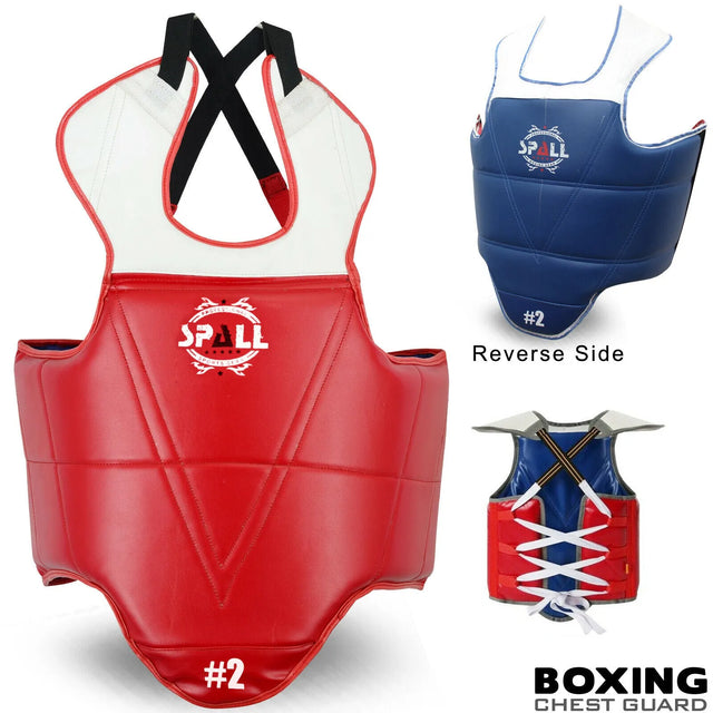 Body Protector Chest Guard S M L XL Blue Red Chest Ribs Shield For Boxing MMA Muay Thai Fitness Gym Workout Sanda And All Sports Training Perfect For Men And Women(SI-1084) | Ideal for All Surfaces