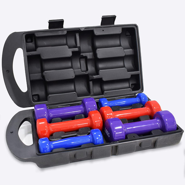 Laminated Dumbbells 10KG Pair Weight Set Durable Gym Hand Weights for Strength Training Home Workout Fitness Equipment