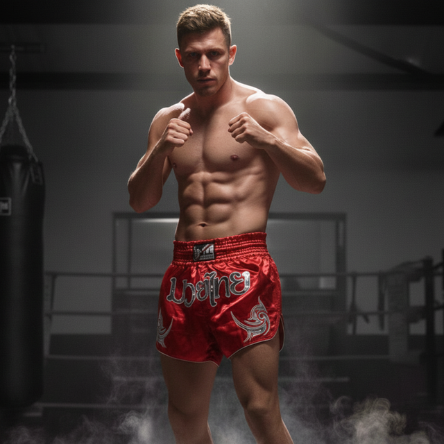 Boxing Shorts For Men Muay Thai Shorts For Kickboxing Wretling Grappling Fight And Cross Training Martial Arts Training Gym Clothing | Ideal for All Surfaces, Kids & Adults | Match-Ready