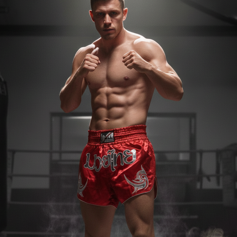 Boxing Shorts For Men Muay Thai Shorts For Kickboxing Wretling Grappling Fight And Cross Training Martial Arts Training Gym Clothing | Ideal for All Surfaces, Kids & Adults | Match-Ready