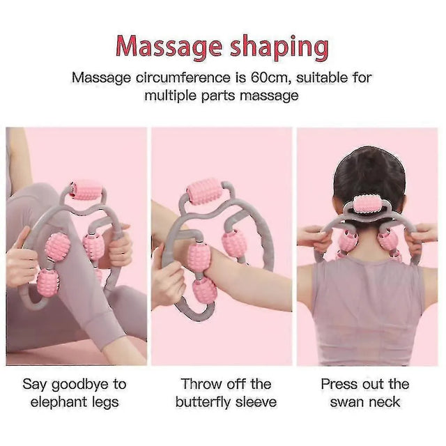 Fitness Foam Shaft Ring Leg Clamp Massager Eliminate Muscle Relaxation Wheel Calf Massage Roller | Ideal for All Surfaces, Kids & Adults | Match-Ready | Includes Pump & Needle | Durable & Long-Lasting