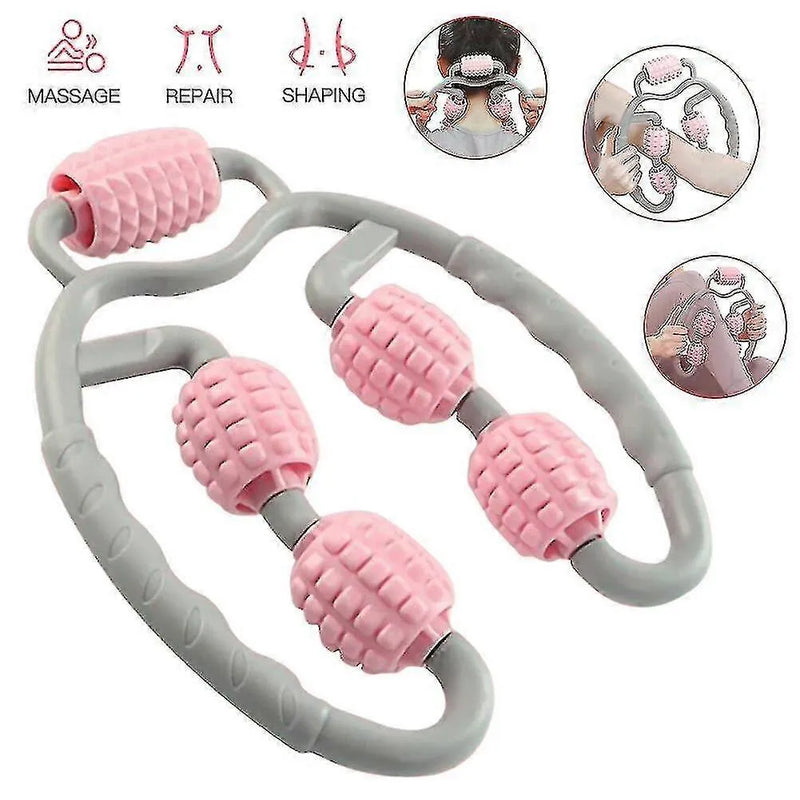Fitness Foam Shaft Ring Leg Clamp Massager Eliminate Muscle Relaxation Wheel Calf Massage Roller | Ideal for All Surfaces, Kids & Adults | Match-Ready | Includes Pump & Needle | Durable & Long-Lasting