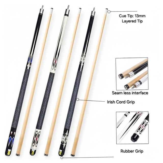 Professional Billiard Cue Stick for Pool & Snooker – Durable Hardwood Shaft, Anti-Slip Grip, Precision Tip – Ideal for Home, Club & Tournament Play